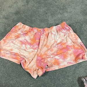 Rene Rofe Pajama shorts, Pink Tie Dye, Size XL